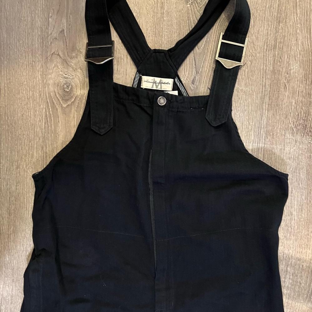 Free People Hunter Denim Overalls Jumpsuit One Piece Black - Picture 7 of 9